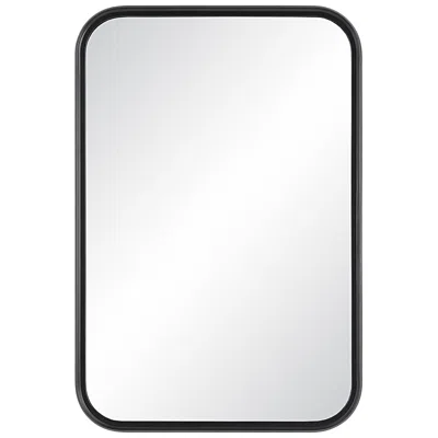 Renwil Kaja 36" Tall Rectangle Wall Mirror, Black