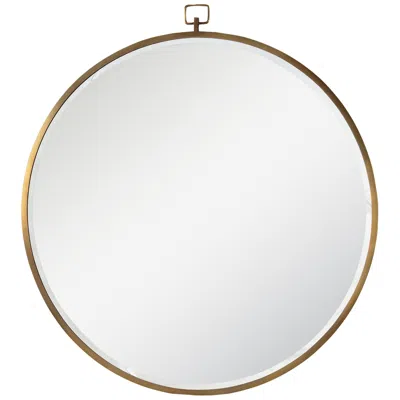 Renwil Kassia Bronze Iron 36" X 38 1/2" Round Wall Mirror