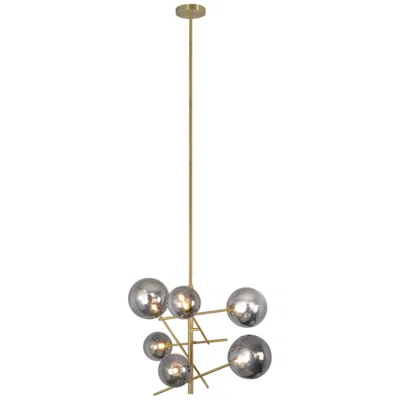 Renwil Laylani 28 1/2"w Satin Brass Plated 6-light Led Chandelier