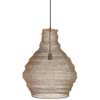 Renwil Lighting Gere 16" Wide Modern Gold Mesh Metal Pendant Light