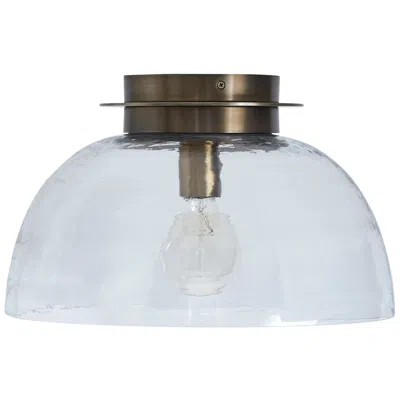 Renwil Liliane 15" 1-light Flush Mount, Clear Hammered Glass