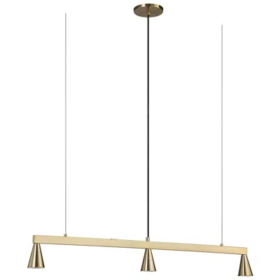 Renwil Linea Plated Champagne Ceiling Fixture 42x4.75x2.5"