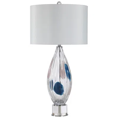Renwil Luxor 30.0" Height Table Lamps, Clear And Blue