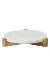 Renwil Marble & Wood Tray In White