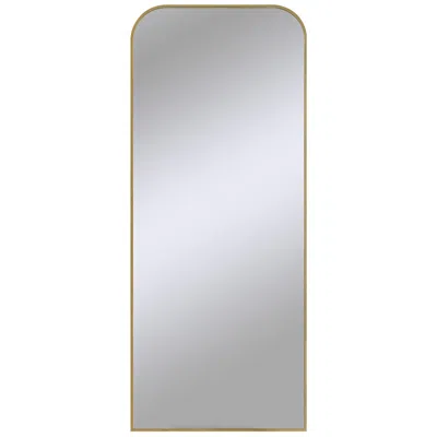 Renwil Meryem 72" Tall Rectangle Full Length Mirror, Yellow In Gold