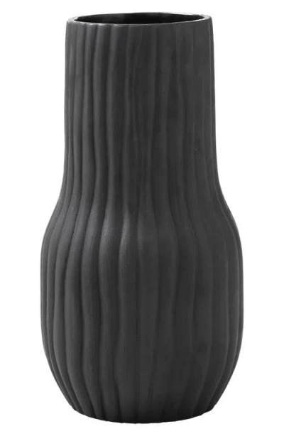 Renwil Nocera Ceramic Stoneware Decorative Vase In Black