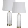 Renwil Ocala Set Of 2 Glass Table Lamps In Metallic