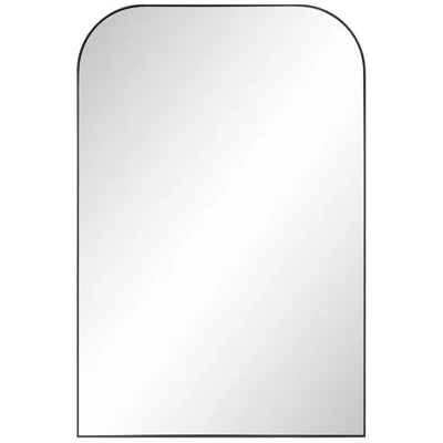 Renwil Opalina 60" H X 40" W Wall Mirror, Matte Black