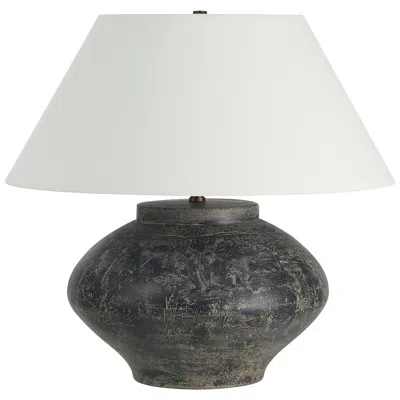 Renwil Patina Table Lamp With Tapered Linen Shade