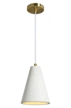 Renwil Paula Ceiling Light Fixture In Off White/speckles/ant Brass