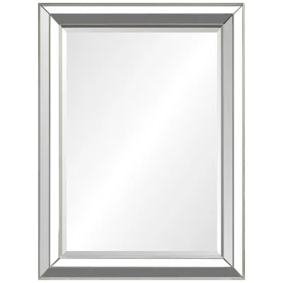 Renwil Quite 30" X 40" Silver Leaf  Rectangular Wall Mirror