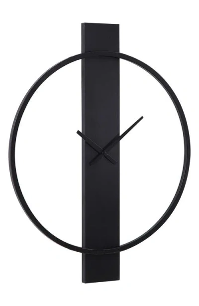 Renwil Romane Iron Wall Clock In Black