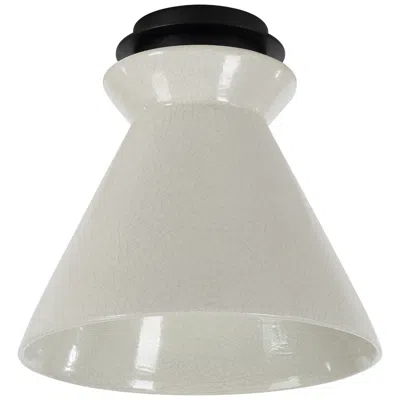 Renwil Sebastian 12.25" 1-light Flush Mount, Crackel White