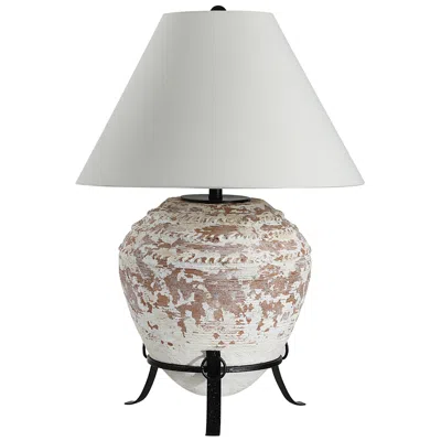 Renwil Silis 29.5" Height Table Lamps, Textured Ceramic (off White And Brown)