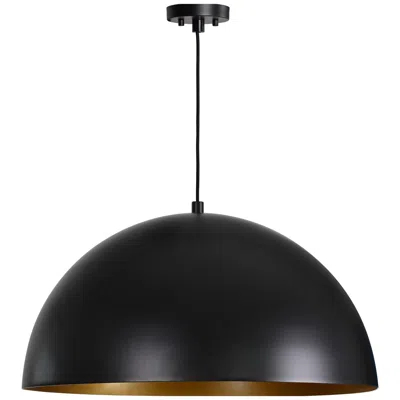 Renwil Sina Matte Black With Gold Ceiling Fixture 27.5x13.5x122.5"