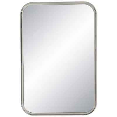 Renwil Sylvie 36" Tall Rectangle Wall Mirror, Grey In White