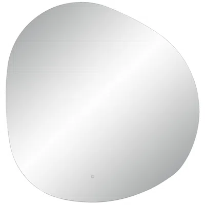 Renwil Terni 45" Tall Irregular Led Mirror, Clear In Gray