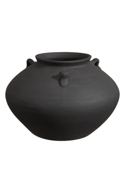 Renwil Terracotta Vase In Black