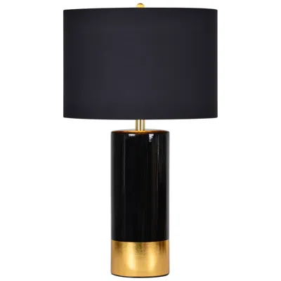 Renwil The Tuxedo 29" High Modern Ceramic Black And Gold Table Lamp