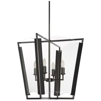 Renwil Toussaint 82.25" Height Ceiling Fixture, Clear In Black