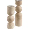 Renwil Travertine Candle Holders In Neutral