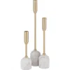 Renwil Vesta Set Of 3 Tapered Candleholders In White