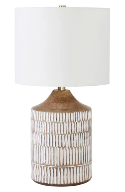 Renwil Wickes Wooden Table Lamp In Transparent