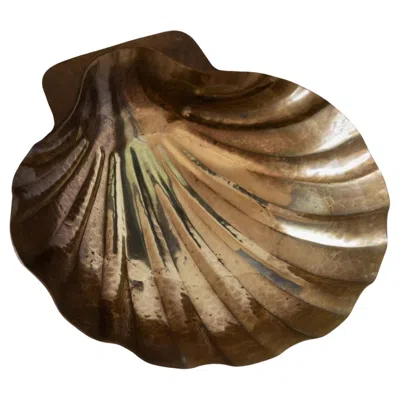 Pre-owned Renzo Cassetti Vintage Shell Bowl Mid Century Design Italy, 1960s In Brown