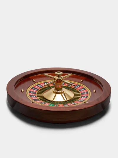 Renzo Romagnoli Harmony Leather And Wood Maxi Roulette Set  Abask Gift Set In Adult