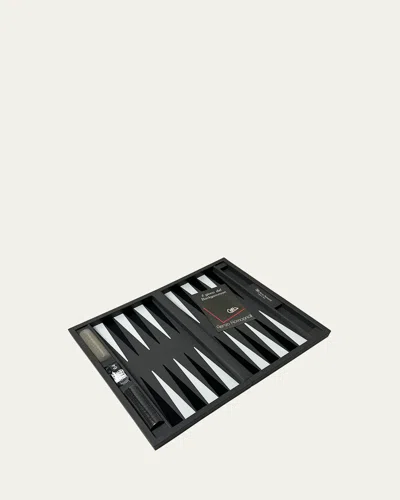 Renzo Romagnoli Portable Backgammon Set In Dark Grey Dollaro 2006