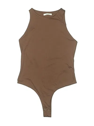 Pre-owned Reoria Bodysuit In Brown