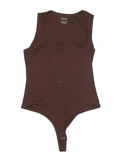 Pre-owned Reoria Bodysuit In Brown