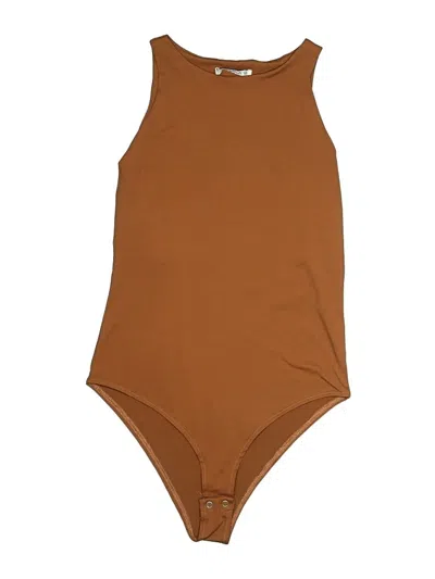 Pre-owned Reoria Bodysuit In Brown
