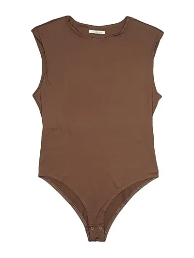 Pre-owned Reoria Bodysuit In Brown
