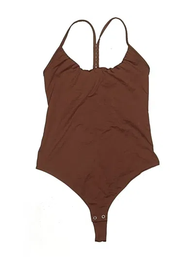 Pre-owned Reoria Bodysuit In Brown