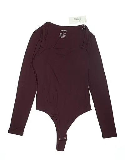 Pre-owned Reoria Bodysuit In Burgundy