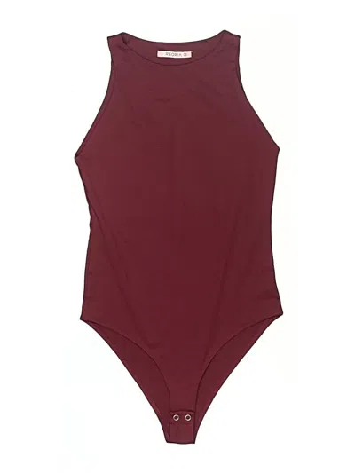 Pre-owned Reoria Bodysuit In Burgundy