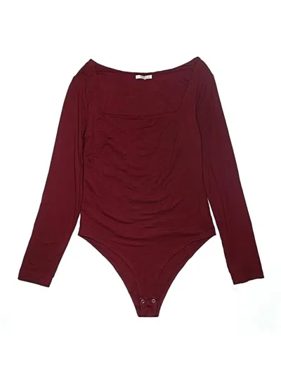 Pre-owned Reoria Bodysuit In Burgundy