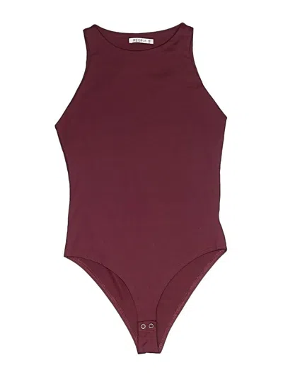 Pre-owned Reoria Bodysuit In Burgundy