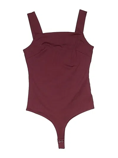 Pre-owned Reoria Bodysuit In Burgundy