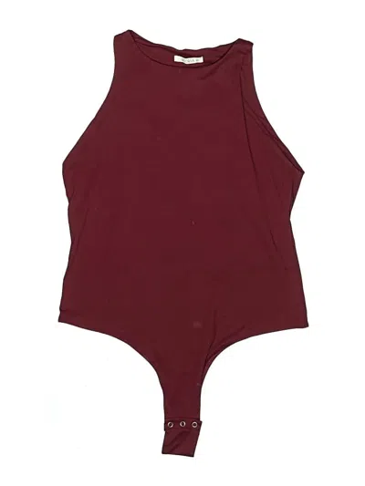 Pre-owned Reoria Bodysuit In Burgundy
