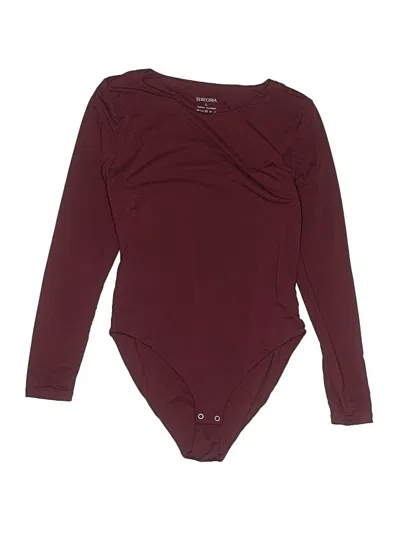 Pre-owned Reoria Bodysuit In Burgundy