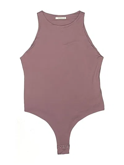 Pre-owned Reoria Bodysuit In Burgundy