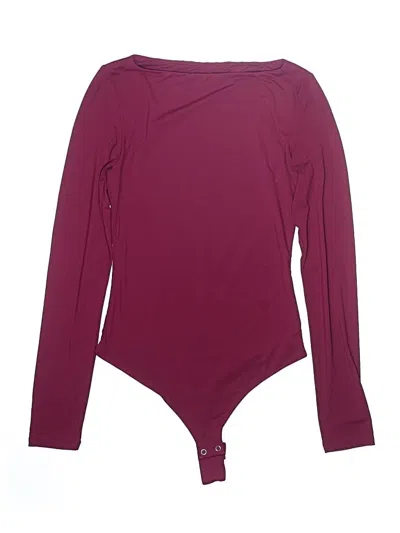 Pre-owned Reoria Bodysuit In Burgundy
