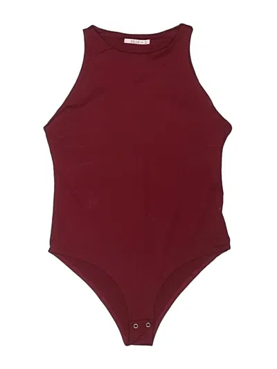 Pre-owned Reoria Bodysuit In Burgundy