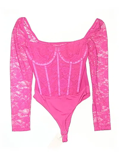 Pre-owned Reoria Bodysuit In Pink