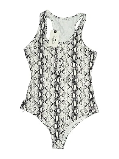Pre-owned Reoria Bodysuit In Silver