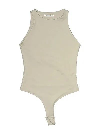 Pre-owned Reoria Bodysuit In Tan