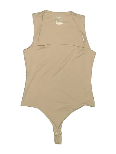 Pre-owned Reoria Bodysuit In Tan