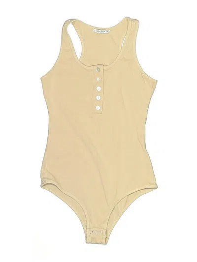 Pre-owned Reoria Bodysuit In Tan